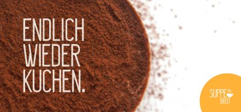 Nach dem Umbau von Suppe mag Brot im Dezember 2017 gibt es endlich wieder Kuchen. Design: RORE DESIGN - Grafikdesign aus Landau.