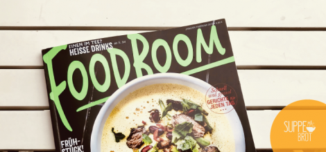 Suppe mag Brot wird in der Januar/Februar Ausgabe 2018 des Magazins FoodBoom vorgestellt. Design: RORE DESIGN - Grafikdesign aus Landau.